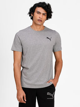 Puma - Essentials Small Logo Regular Fit Men's Gray T-Shirt