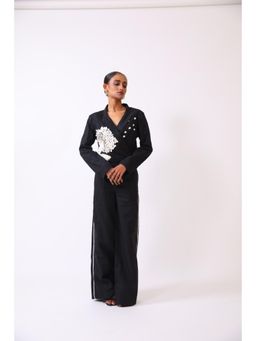 Bani Khurana - Petal Script Top with Pant
