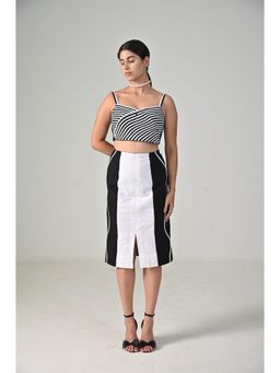 Bani Khurana - Abstract Eden Crop Top with Skirt