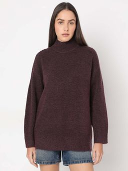 VERO MODA - Purple High Neck Sweater
