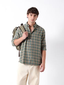 The Bear House - Mens Casual Shirts - Green