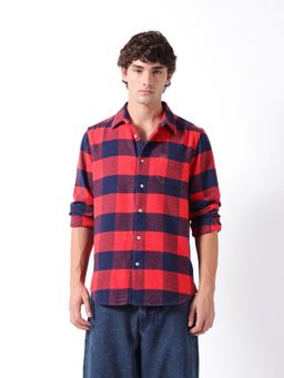 The Bear House - Mens Casual Shirts - Red