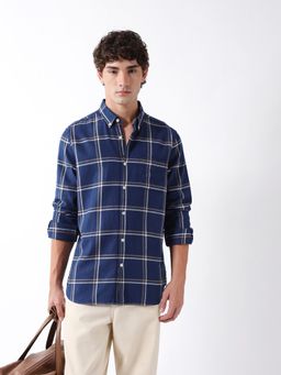 The Bear House - Mens Casual Shirts - Navy Blue