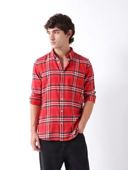 The Bear House - Mens Casual Shirts - Red