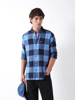 The Bear House - Mens Casual Shirts - Blue