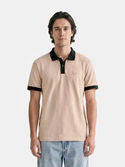The Bear House - Mens Casual Polo T Shirt - Beige