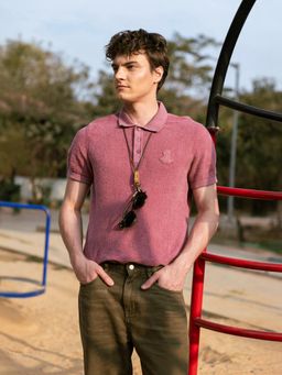 The Bear House - Mens Casual Polo T Shirt - Pink