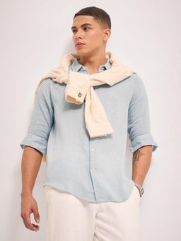 The Bear House - Mens Casual Shirts - Blue