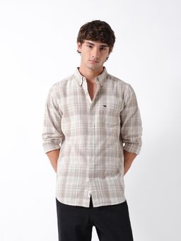 The Bear House - Mens Casual Shirts - Beige
