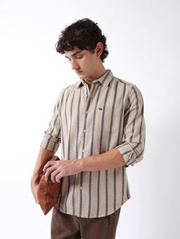 The Bear House - Mens Casual Shirts - Beige