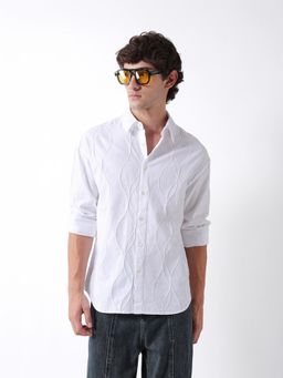 The Bear House - Mens Casual Shirts - White