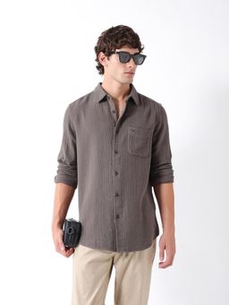 The Bear House - Mens Casual Shirts - Grey