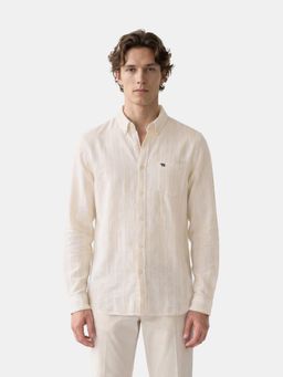 The Bear House - Mens Casual Shirts - Cream