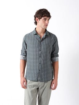 The Bear House - Mens Casual Shirts - Green