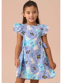 ANGEL & ROCKET - Girls Regular Fit Alessandra Side Bow Shirred Panel Dress