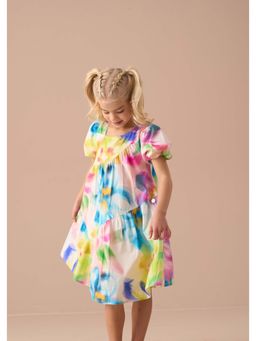 ANGEL & ROCKET - Girls Half Sleeve Relaxed Jodie Print Asymmetric Dress
