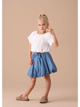 ANGEL & ROCKET - Girls Half Sleeve Relaxed Michela Puffball Top