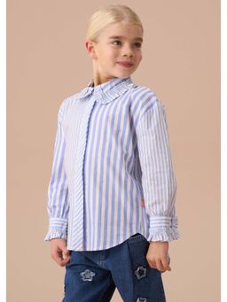 ANGEL & ROCKET - Girls Full Sleeve Regular Fit Adele Mix Stripe Shirt