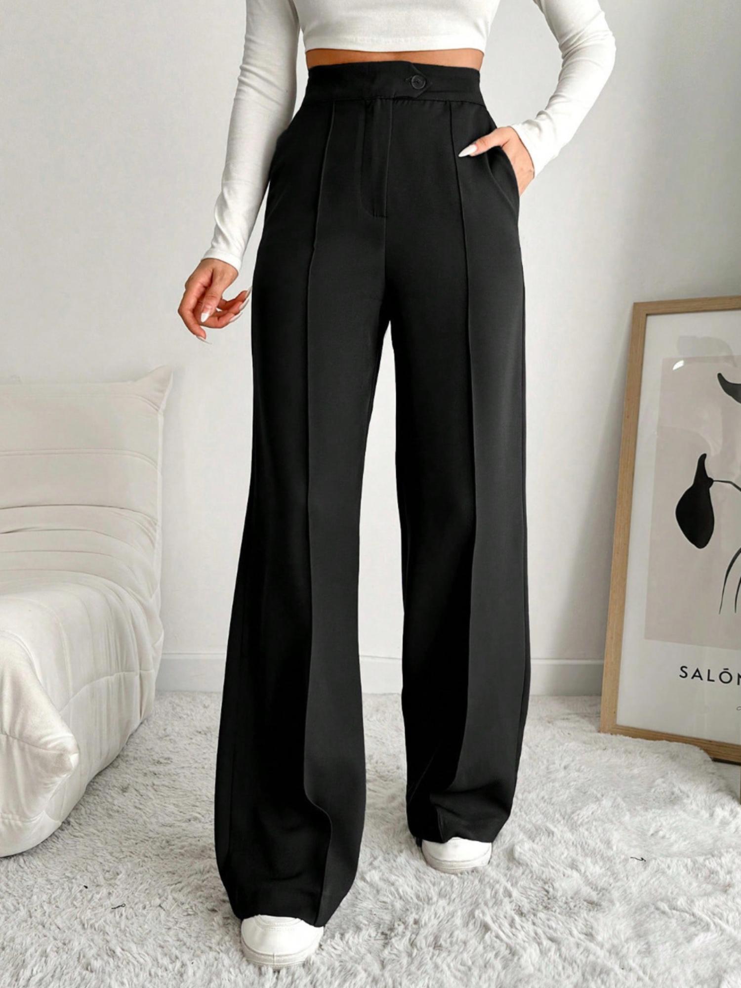 パンツ 23SS WIDE-LEG PLEATED PANTS Buy GAP Women High-Rise Pleated Wide Leg Trousers - Trousers for
