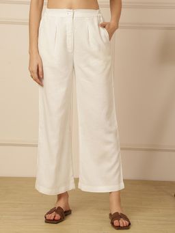 RANNG LABEL - Cotton Viscose Solid Pant