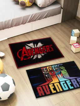Athom Living - Kids Premium Nylon Doormat With Latex Backing Anti-Skid Multi-Color (Pack of 2)