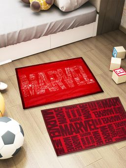 Athom Living - Kids Premium Nylon Doormat With Latex Backing Anti-Skid Multi-Color (Pack of 2)