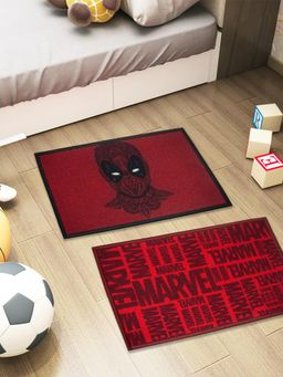 Athom Living - Kids Premium Nylon Doormat With Latex Backing Anti-Skid Multi-Color (Pack of 2)