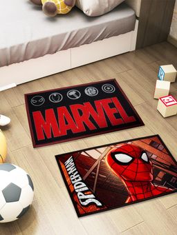 Athom Living - Kids Premium Nylon Doormat With Latex Backing Anti-Skid Multi-Color (Pack of 2)