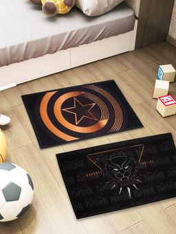 Athom Living - Kids Premium Nylon Doormat With Latex Backing Anti-Skid Multi-Color (Pack of 2)