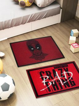 Athom Living - Kids Premium Nylon Doormat With Latex Backing Anti-Skid Multi-Color (Pack of 2)