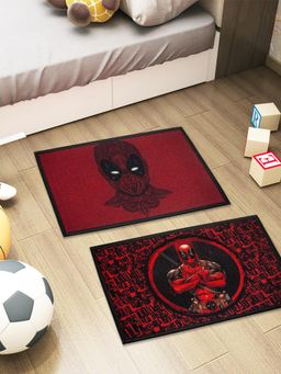 Athom Living - Kids Premium Nylon Doormat With Latex Backing Anti-Skid Multi-Color (Pack of 2)