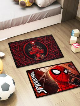 Athom Living - Kids Premium Nylon Doormat With Latex Backing Anti-Skid Multi-Color (Pack of 2)