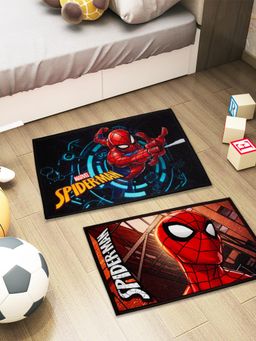 Athom Living - Kids Premium Nylon Doormat With Latex Backing Anti-Skid Multi-Color (Pack of 2)