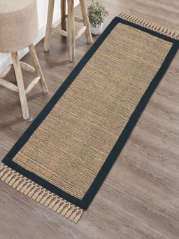 Saral Home - BURWAN Cotton Jute Woven Strong Anti-Slip Runner with fringe 40x120 cm