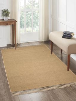 Saral Home - DESH Cotton Jute Woven Strong Anti-Slip Carpet with fringe 180x270 cm