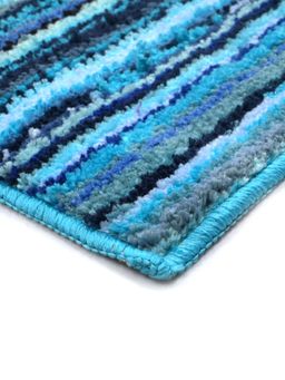 Saral Home - Vibe Soft Microfiber Antiskid Backing Floor Carpet Blue 120x180 cm