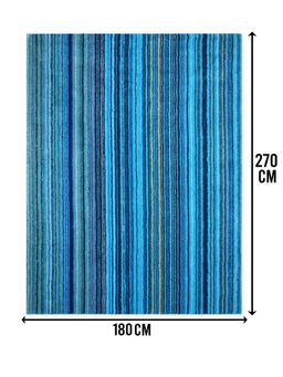 Saral Home - Vibe Soft Microfiber Antiskid Backing Floor Carpet Modern Design 150x210 cm Blue