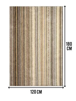 Saral Home - Vibe Soft Microfiber Antiskid Backing Floor Carpet Modern Design 120x180 cm Brown