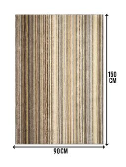 Saral Home - Vibe Soft Microfiber Antiskid Backing Floor Carpet Modern Design 90x150 cm Brown
