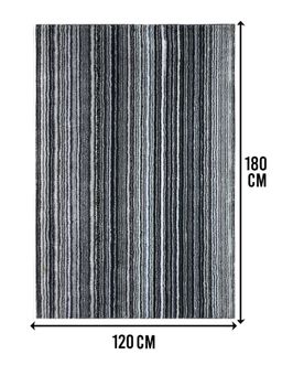 Saral Home - Vibe Soft Microfiber Antiskid Backing Floor Carpet Modern Design 120x180 cm Grey