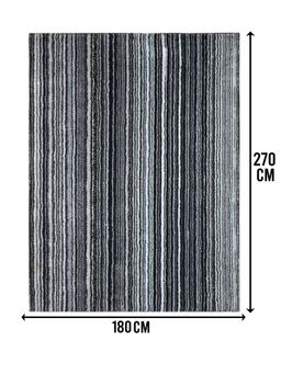 Saral Home - Vibe Soft Microfiber Antiskid Backing Floor Carpet Modern Design 180x270 cm Grey