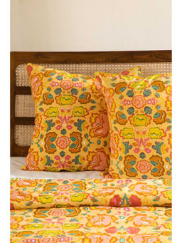 Freedom Tree - Gypsy Rose Cotton Slub Multi-Colored Cushion Cover - 24 X 24 Inches