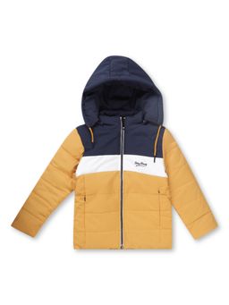 Cantabil - Boys Colorblock Mustard Puffer Jacket