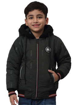 Cantabil - Boys Solid Olive Puffer Jacket