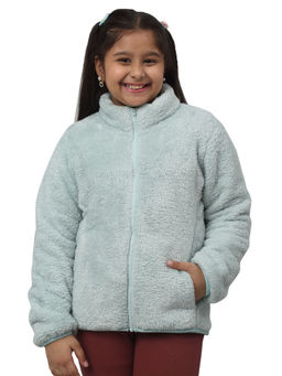 Cantabil - Girls Blue Solid Full Sleeve Jacket