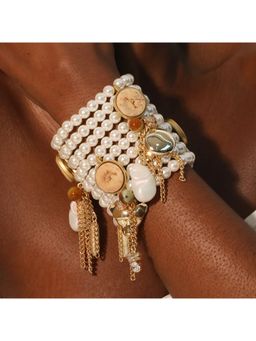 Amorenmore - Pearl Luxe Multi-Layer Bracelet - White