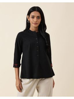 Fabindia - Black Cotton Checks Top
