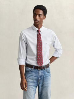 GANT - Blue Striped Regular Fit Poplin Shirt