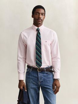 GANT - Pink Striped Regular Fit Classic Oxford Shirt