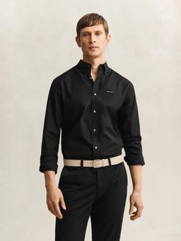 GANT - Black Solid Pinpoint Oxford Shirt
